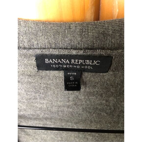 Banana Republic Merino Wool Buttonfront Boyfriend Cardigan-SP - Picture 6 of 12